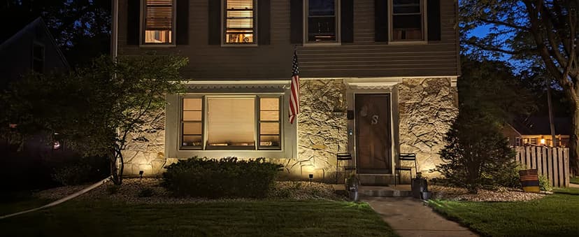 NYMPHY Solar Lights Outdoor Waterproof IP68, 56 LED 3 Lighting Modes Solar Powered Garden Yard Spot Solar Lights for Outside Landscape- 4 Pack (Cool White)