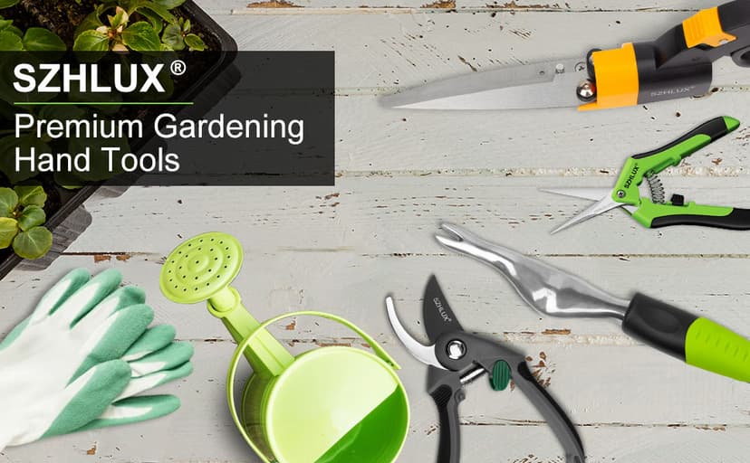 SZHLUX Grass Shears 360-Degree Swivel Blades (Orange)