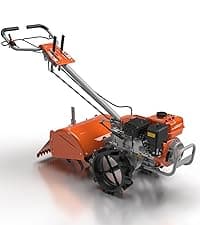 NOVUS 17-Inch Gas Tiller for Gardening, 79cc 4-Cycle Gas Engine, 2-in-1 Front Tine Tiller Cultivator, Toolless Tilling Width Adjustment, Forged Steel Tines, Integrated Transport Wheels