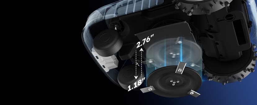 Robot Lawn Mower with Max 180m Stable Boundary Wire - Recommended 550㎡, Max 900㎡, 300% Higher Efficiency of Grid-Shaped Mowing Path, Automatic Robotic Lawn Mower with Auto Mapping & Recharge