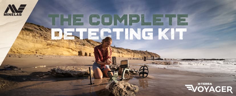 MINELAB X-Terra Voyager Metal Detector for Adults, All Terrain, Waterproof,Target ID, 4 Modes, Kit with Headphones & Digger