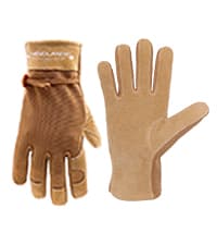HLDD HANDLANDY Work Gloves for Women and Ladies, Leather Gardening Gloves Flexible Mechanic Working Gloves