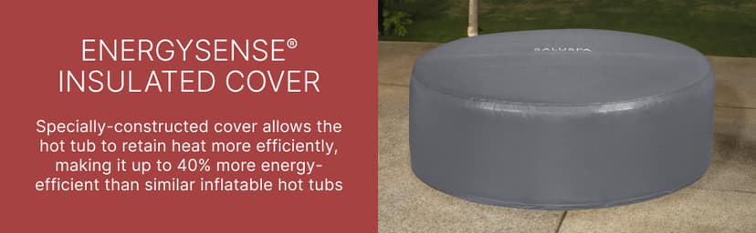 Coleman Palm Springs EnergySense AirJet Inflatable Hot Tub Spa (77" x 28") | Portable Hot Tub with 2 Covers (1 Energy-Efficient Thermal Cover and 1 Standard Cover) | Fits Up to 4-6 Persons | Green