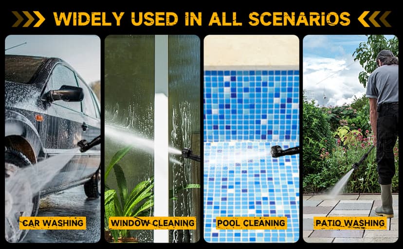 Cordless Pressure Washer for Dewalt 20V Battery 700 PSI Portable Handheld Power Washer with 6-in-1 Nozzle Foam Cannon for Car Floor Fence Wall Cleaning (Battery Not Included)