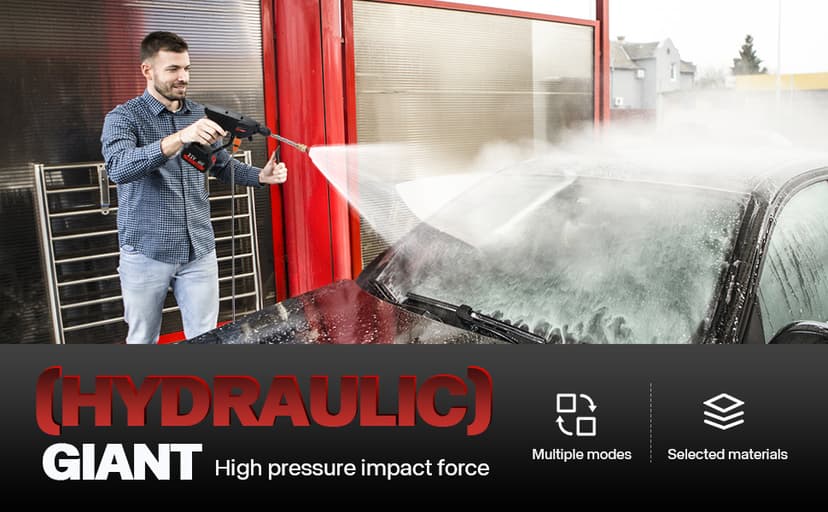 Vagueior Cordless Pressure Washer Gun, Portable Power Cleaner,with 21V 3.0AH Battery and Charging Kit, 5-in-1 Nozzle, Suitable for Outdoor Cleaning and Watering. (1 Battery, BLACK)