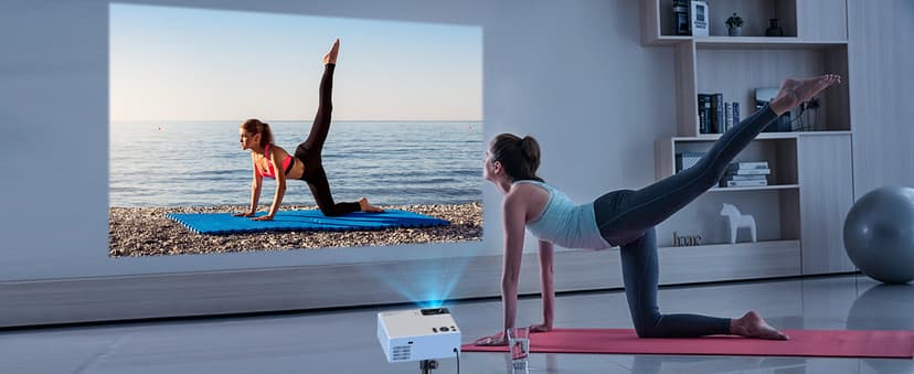 FUDONI Projector with WiFi and Bluetooth, Outdoor Portable 4K Support Projector 18000L HD 1080P Max 300" Display Zoom, Movie Video Home Theater Projector Compatible w/HDMI/USB/Phone/Laptop/TV Stick
