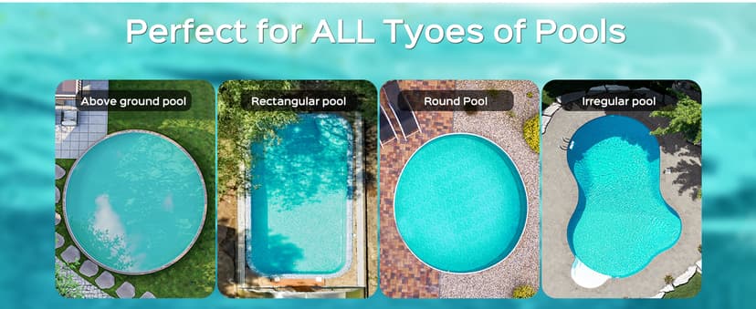 Pool Vacuum for Inground Pools, Cordless Robotic Pool Cleaner, Wall and Waterline Cleaning, Intelligent Route Planning, 150 min Runtime, for Pools up to 1,600 Sq.ft