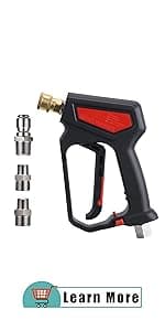 RIDGE WASHER Pressure Washer Gauge with 3/8 Inch Quick Connect Socket and Plug, 6000 PSI
