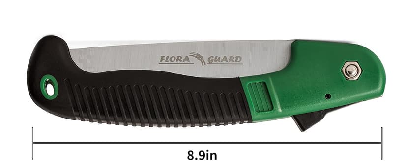 FLORA GUARD 7.7-Inch Folding Hand Saw, Pruning Saw with Trible-Cut Razor Teeth for Wood Cutting, Tree Trimming, Professional Camping Gardening Tools