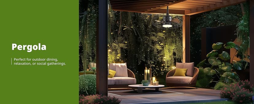 Orison Outdoor Ceiling Fans with Light, 21'' Wet Rated Outdoor Hanging Fan for Gazebo, Plug in Caged Lighting for Pergola Canopy, Hanging with Hook, 3 Color LED Light, Waterproof