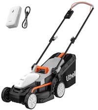 Litheli Cordless Lawn Mower 13 Inch, 20V Electric Lawn Mowers for Garden, Yard and Farm, 5 Heights Adjustment, Light Weight,with 4.0Ah Portable Battery.