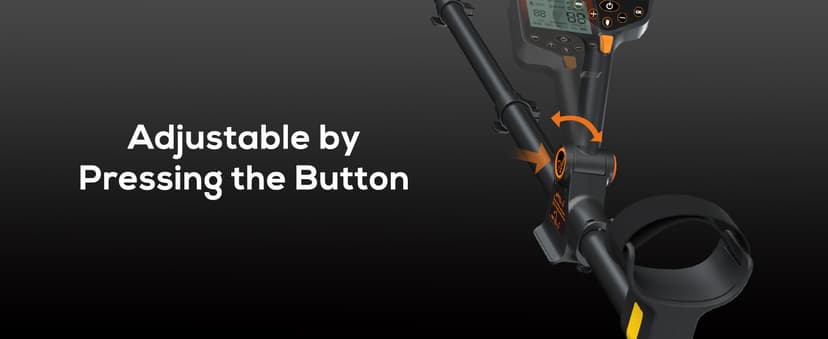 Metal Detector for Adults Waterproof - 2000mAh Chargeable Professional Cordless Gold Detector with LCD Display, Retractable Foldable Higher Accuracy Metal Detector with 10" IP68 Coil - Orange