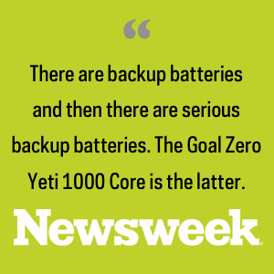 Goal Zero Yeti 1000 Core Portable Power Station, 1,000 W, Solar-Powered Generator (Solar Panel Not Included), USB-A/USB-C Ports and AC Outlets, Power for Camping (Yeti 1000 Core)