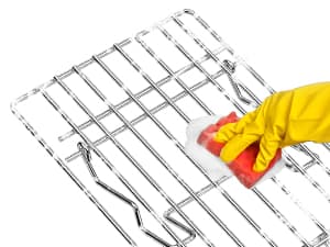 Universal Grill Rack for Gas/Wood Pellet/Griddle/Smoker Grill, Adjustable Warming Rack for Expanded Cook Surface, Upper Rack with Foldable Leg Design, Adjustable Length 15.3-22.1 in, Stainless Steel