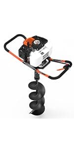 Yard Force YF7302 79cc 4-Cycle Gas Powered Edger with 9” Heavy-Duty Steel Blade, Adjustable Depth Lever and Folding Handle