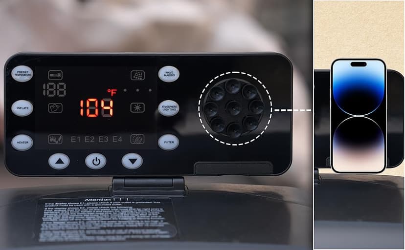 2-4 Person Inflatable Hot Tub, Portable Outdoor Spa with 146 Soothing Air Jets(73" x 28"), Portable Hot Tub with Cover and Heater Pump, Blue