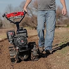 Earthquake® 46059 Pioneer™ Dual Direction Rear Tine Tiller, Powerful 127cc 4-Cycle Briggs and Stratton® Engine, Instant Reverse, 17” Tilling Width, 11” Tilling Depth, Frustration Free Shifting