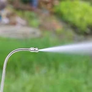 Mist Watering Wand For Hanging Baskets,25 Inch Spray Wand With Adjustable Nozzle, Car Pet Window Cleaning Tool, Great For Watering Seedbeds, Hanging Plants, Deck Plants.(90-degree curved nozzle)