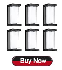 LEDMO Outdoor Wall Light 1800Lm Modern Outdoor Porch Light 3000K Bright Lighting Black Exterior Lighting Fixture Waterproof Christmas Fixture for House,Patio,Garage,Backyard,Hallway(2 Pack