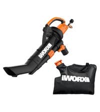 WORX 12 Amp Trivac 3-in-1 Electric Leaf Blower/Mulcher/Vacuum WG509 Metal Impeller for Fine Mulching