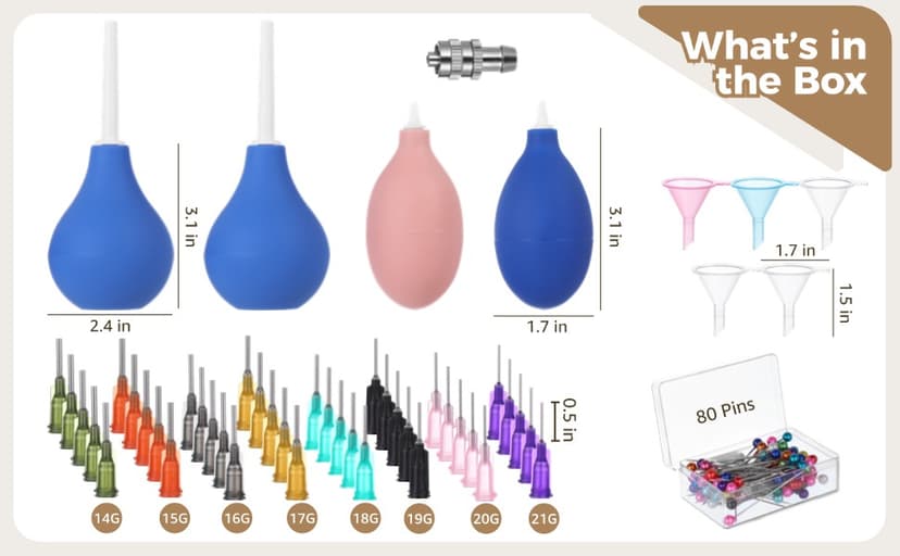 129 Pcs Pottery Tools, Ceramic Precision Tip Applicators, Pottery Slip Trailer Bottles with Needles, Filling Funnels, and Pins, Glaze Squeeze Bottle Tools, Clay Art Decorating Kit