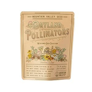 Wildflower Seeds Bulk, 2 Oz. 80,000+ Seeds, Drought-Tolerant Wildflower Mix, 20 Varieties of Drought-Tolerant Wildflower Seeds, Drought-Resistant Wildflower Seeds, Dryland Pollinators Flowers Seeds