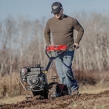 Earthquake® 46059 Pioneer™ Dual Direction Rear Tine Tiller, Powerful 127cc 4-Cycle Briggs and Stratton® Engine, Instant Reverse, 17” Tilling Width, 11” Tilling Depth, Frustration Free Shifting