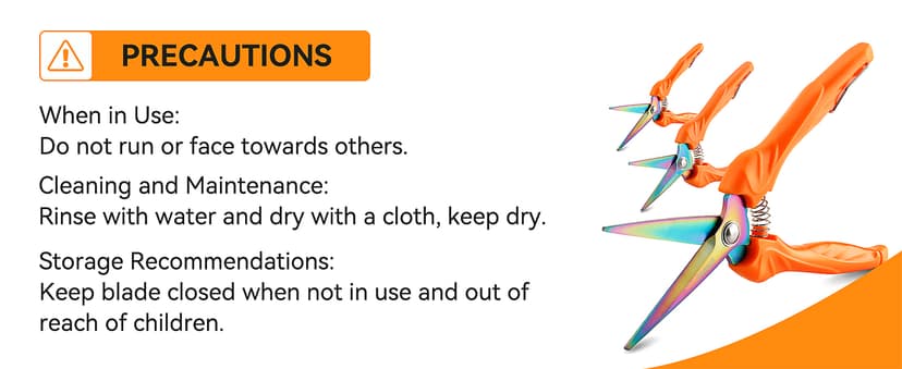 QMVESS Stainless Steel Garden Shears, Precision Cutting Pruning Shears, Lightweight Ergonomic Garden Clippers with Titanium Coating Straight Blade 3 Pcs Gardening Shears, Pruning Shears for Gardening