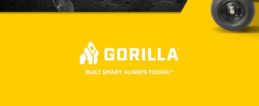 Gorilla Carts Heavy Duty Poly Utility Dump Wagon Garden Cart w/Pneumatic Tires, 6 Cu Ft - 1200 lb Capacity Outdoor Wheelbarrow for Yard, Landscaping & Gardening, Lawn Tractor or ATV Towable