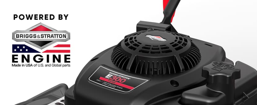 PowerSmart 21 in. Gas Lawn Mower with 125cc Briggs and Stratton E300 Engine, 2-in-1 Push Mower with Mulching & Side-Discharge