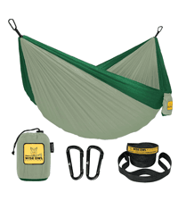 Wise Owl Outfitters Ultimate Comfort Camping Hammock Chair - Adjustable Height, Backrest, and Padded Seat - Perfect for Short & Tall Adventurers - Green