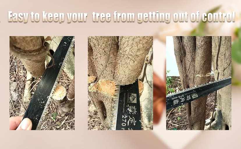 Medium Length japanese pull saw with Super Sharp Teeth,Thickened SK5 Steel,for Home Pruning, Logging, Landscaping,Three Sided Grinding,10.5"