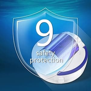 X1 Cordless Pool Cleaner Robot, Robotic Pool Vacuum for Above/In Ground Pool, 45W Dual-Motor, Self-Parking, Enhanced with 2L Debris Capacity (White and Purple)