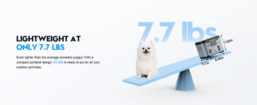 300W Portable Power Station, Powdeom 296Wh Power Bank with AC Outlet, Solar Generator Laptop Charger, Battery Backup Power Supply for Camping, Outdoors, Home Emergency Outage