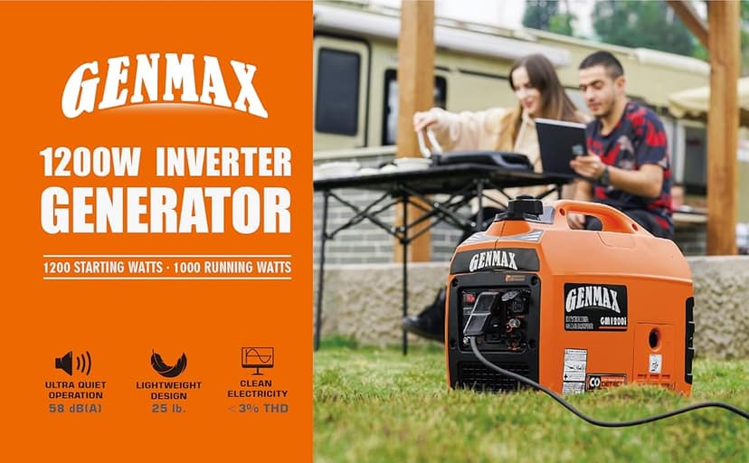 GENMAX Generator,EPA Compliant, Eco-Mode Feature, Ultra Lightweight for Backup Home Use & Camping