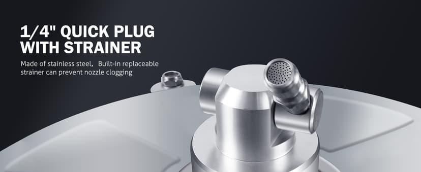 15" Pressure Washer Surface Cleaner with 4 Wheels - Stainless Steel Surface Cleaner for Pressure Washer Attachment for Concrete, Patio, Sidewalk, Deck, Driveways and Daily Washing - PWS 15