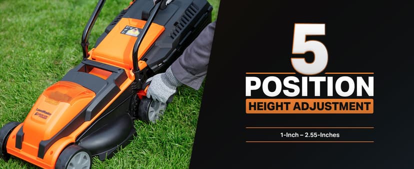 LawnMaster CLM2413A Cordless 13-Inch Lawn Mower 24V Max with 2X4.0Ah Battery and a Charger