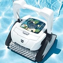 Polaris P825 Sport Robotic Pool Cleaner, Automatic Vacuum for InGround Pools up to 40ft, Wall Climbing Vac w/ Strong Suction & Easy Access Transparent Lid