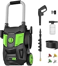 Electric Pressure Washer,4800PSI Max 3.0 GPM 20FT Hose,35FT Power Cord 4 Different Tips Foam Cannon Power Washer