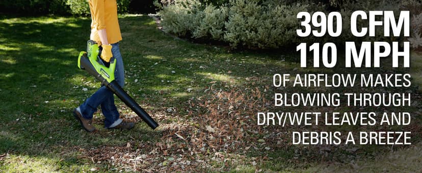 Greenworks 40V Cordless String Trimmer + Leaf Blower Combo Kit, 2.0Ah Battery and Charger Included