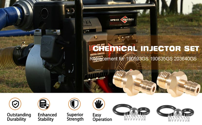 Pressure Washer Chemical Soap Injector Kit Fits for Briggs & Stratton, Homelite, Ryobi & Husky Replaces 190593GS 190635GS & 203640GS (2 Set)