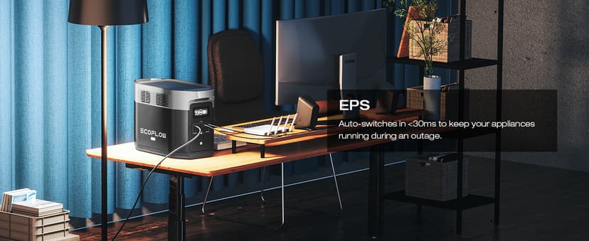 EF ECOFLOW Solar Generator DELTA 2 Max 2048Wh with 220W Solar Panel, LiFePO4 Battery Portable Power Station, Up to 3400W AC Output, AC + Solar Fast Dual Charging 0-100% in 1 Hr For Outdoor Camping RV