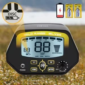 SAKOBS Metal Detector for Adults - High Accuracy Metal Detector with Discrimination Mode & Distinctive Audio Prompt and LCD Display Waterproof Search Coil for Treasure Hunting Beginners Professionals
