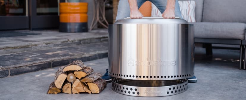 Solo Stove Bonfire 2.0 - 19.5 Inch Smokeless Fire Pit with Removable Ash Pan - Portable Outdoor Fire Pit - Stainless Steel - Wood Burning Lightweight Fireplace, Ideal for 4-6 People, 20 lbs