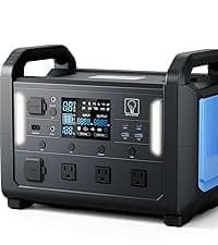 TB1200 Portable Power Station, 1152Wh LiFePO4 Solar Generator, 3*1200W(Peak 2400W)AC outlets, fully recharged in 2 hrs, Backup Battery for Camping, Off-grid, Home Blackout (Solar Panel NOT Included)