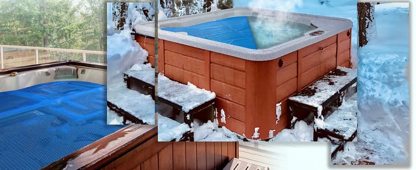 Hot Tub Bubble Blanket,16-mil 7x7 Foot Square Spa Cover Hot Tub Solar Cover, Heavy-Duty Heat Retaining Thermal Blanket.