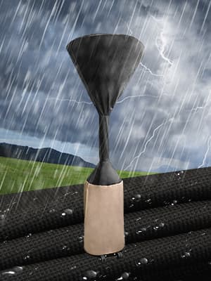 Stanbroil Patio Heater Cover, 600D Oxford Fabric Outdoor Patio Heater Covers with Zipper, Waterproof, Black/Camel, 95'' Height x 34" Dome x 18.5" Base