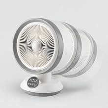 2 in 1 Heater Fan Combo, 1500W Portable Space Heater with Adjustable Temperature, Electric Cooling Fan with Oscillating,Overheat & Tip-Over Protection, Ideal for Home & Office Use