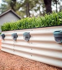 Vego garden Raised Garden Bed Kits, 17" Tall 9 in 1 8ft X 2ft Metal Raised Planter Bed for Vegetables Flowers Ground Planter Box-British Green