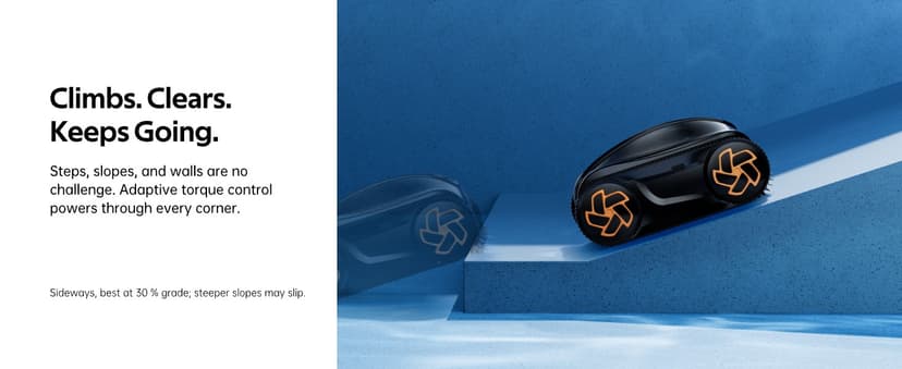 Pool Cleaner K60, 6H Runtime Cordless Robotic Pool Vacuum, Touch Screen, Smart Navigation, Cleans Floor, Walls, Waterline, Ideal for Above & In-Ground Pools, Self-Parking